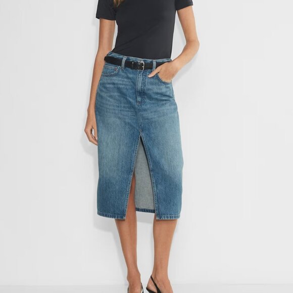 NWT Denim Forum '90s Halle Denim Skirt size 23 - Picture 1 of 8